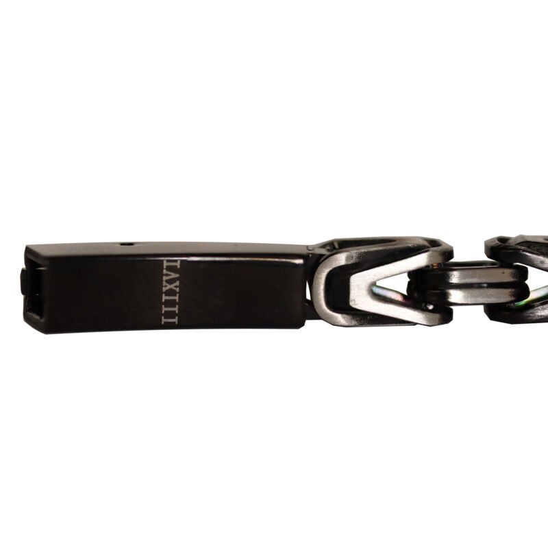 Armband Schwarz/Silber Edelstahl – Bild 2