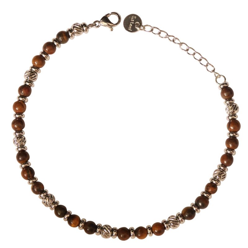 Armband mit Natursteinen Edelstahl