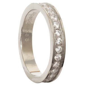 anillo 4mm silver piedras